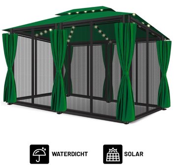 Stadion bal Eekhoorn Partytent-4x3-Waterdicht-Dak-Wanden-Groen-Solar - Eljardin| Partytent |  Paviljoen | Waterdicht | 24 uur levering