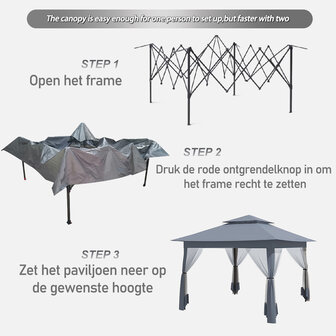 Popup Partytent Santa Barbara Met Extras
