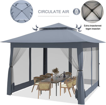 Popup Partytent Santa Barbara Met Extras