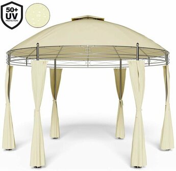 El Jardin - Rond Partytent - 350 cm - Waterdicht Dak - Wanden - Beige - Solar