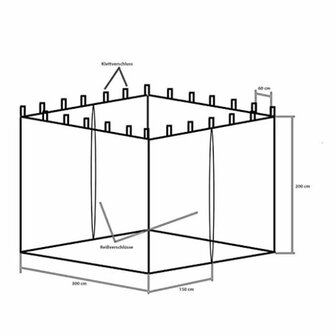 Insectennet 3 x 3 x 2 Beige