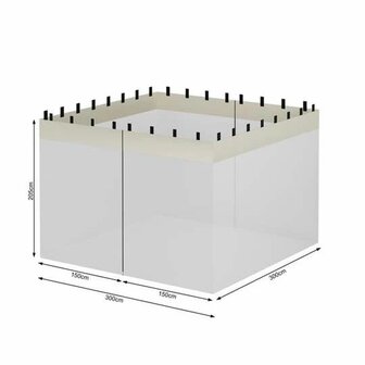 Insectennet 3 x 3 x 2 Beige
