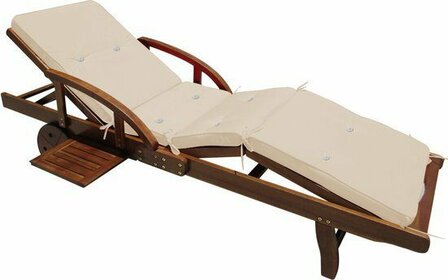 Ligbedkussen 195 x 55 x 5 cm Beige