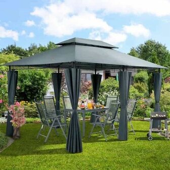 Paviljoen 4x3 Antraciet Haines