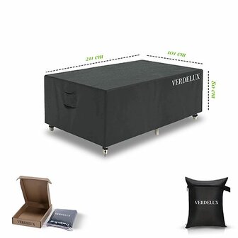 Tafelhoes 211 x 101 x 80 cm Zwart