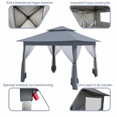 Popup Partytent Santa Barbara Met Extras