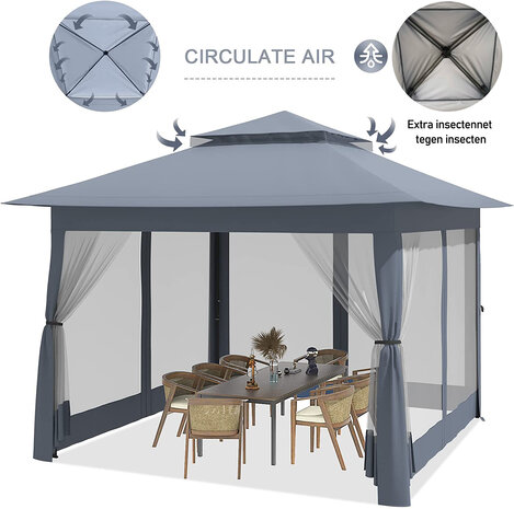 Popup Partytent Santa Barbara Met Extras