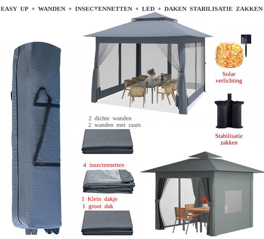 Popup Partytent Santa Barbara Met Extras