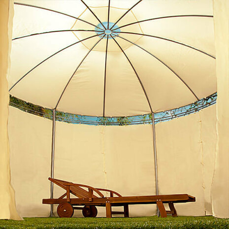 El Jardin - Rond Partytent - 350 cm - Waterdicht Dak - Wanden - Beige - Solar