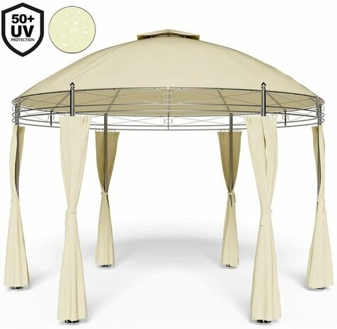 El Jardin - Zijwanden voor Rond Partytent - 350 - Beige - Voor paviljoen