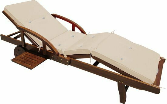 Ligbedkussen 195 x 55 x 5 cm Beige
