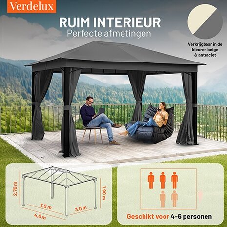 Paviljoen 4 x 3 Austin Antraciet