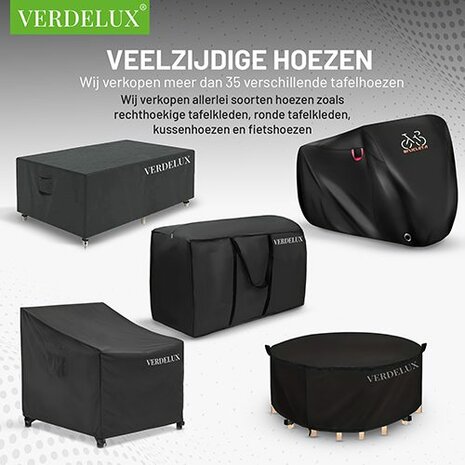 Tafelhoes 241 x 131 x 80 cm Zwart