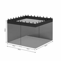 Insectennet 300 x 300 x 220 - Partytent - Paviljoen - Zwart