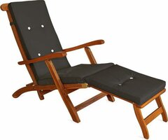 Ligbedkussen 173 x 43 x 6 cm Antraciet