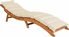 Ligbedkussen 183 x 55 x 7 cm Beige