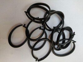 Bevesting ringen Zwart 40 Stuks