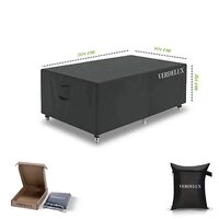 Tafelhoes 201 x 101 x 80 cm Zwart