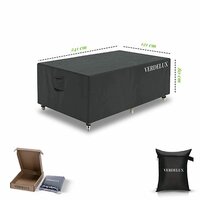 Tafelhoes 241 x 121 x 80 cm Zwart